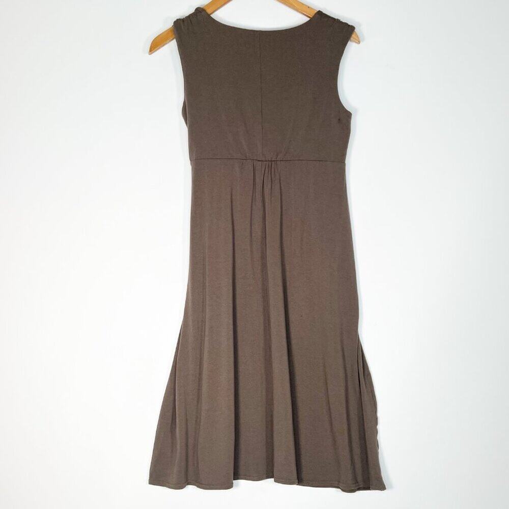 Athleta Brown Sleeveless Wrap-Style Mini Dress - Picture 6 of 10